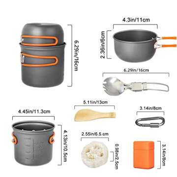 Lightweight Camping Cookware Set for Outdoor Adventures