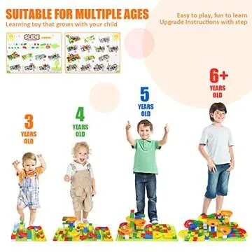 Marble Run for Kids - 176PCS STEM Building Toy Gift