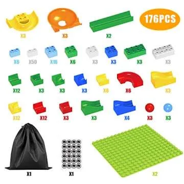 Marble Run for Kids - 176PCS STEM Building Toy Gift