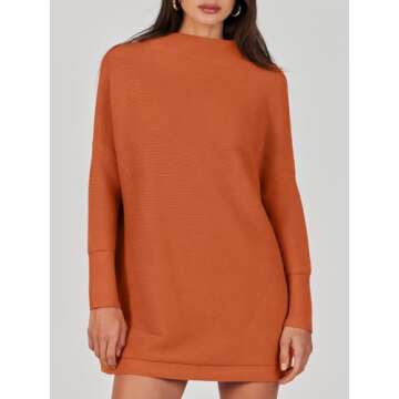 ANRABESS Women Oversized Casual Loose Turtleneck Long Sleeve Slouchy Baggy Knit Tunic Sweaters Pullo...