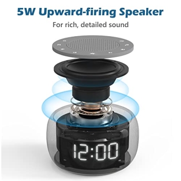 Buffbee Sound Machine Alarm Clock 18 Sounds 7 Night Lights