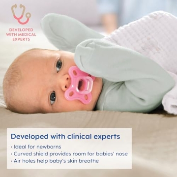 MAM Comfort Baby Pacifier, Lightweight Silicone, Self-Sterilizing Case