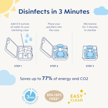 MAM Comfort Baby Pacifier, Lightweight Silicone, Self-Sterilizing Case