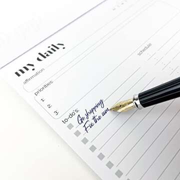 Daily Planner Notepad A5 Size (8.3"x5.8") To Do List, Undated Daily Organizer, Productivity Planner For Men and Women. Stylish Design, Quality Paper, Hardcover. For Home Office School Work and College