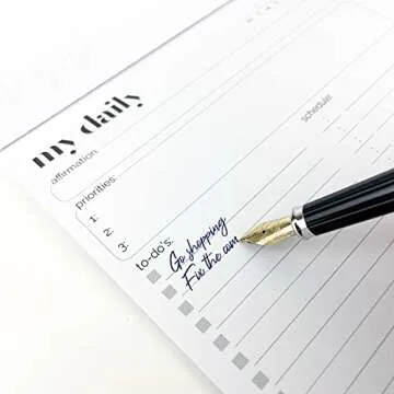 Daily Planner Notepad A5 Size (8.3"x5.8") To Do List, Undated Daily Organizer, Productivity Planner For Men and Women. Stylish Design, Quality Paper, Hardcover. For Home Office School Work and College