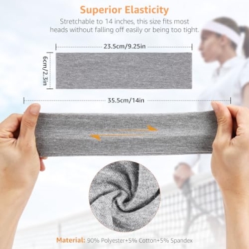 DiyJibb Non-Slip Headbands Women 7PCS Sports Fashion Set