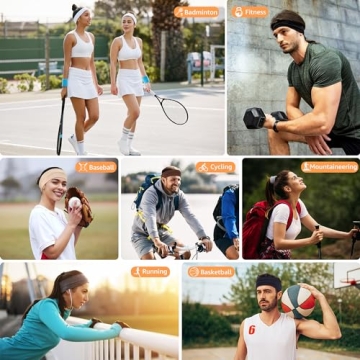 DiyJibb Non-Slip Headbands Women 7PCS Sports Fashion Set