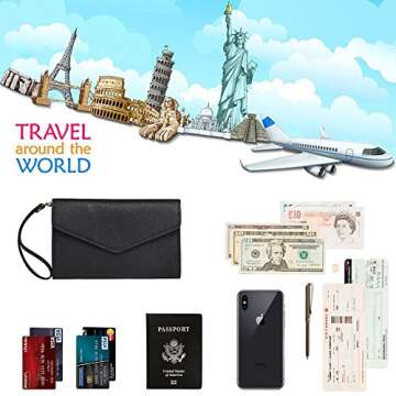 KROSSLON RFID Passport Holder Durable Travel Wallet
