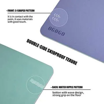 OGOGO Yoga Mat Double-Sided Non Slip,Eco Friendly Exercise Yoga Mat for Men and Women,Thick High Density Pro Mat with Carrying Strap