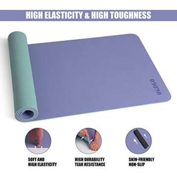 OGOGO Yoga Mat Double-Sided Non Slip,Eco Friendly Exercise Yoga Mat for Men and Women,Thick High Density Pro Mat with Carrying Strap
