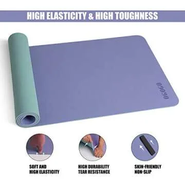 OGOGO Yoga Mat Double-Sided Non Slip,Eco Friendly Exercise Yoga Mat for Men and Women,Thick High Density Pro Mat with Carrying Strap