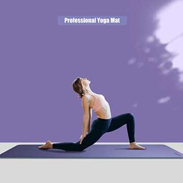 OGOGO Yoga Mat Double-Sided Non Slip,Eco Friendly Exercise Yoga Mat for Men and Women,Thick High Density Pro Mat with Carrying Strap