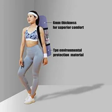 OGOGO Yoga Mat Double-Sided Non Slip,Eco Friendly Exercise Yoga Mat for Men and Women,Thick High Density Pro Mat with Carrying Strap