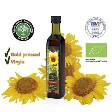 Sunflower Oil Cold Pressed Virgin Organic 16.9 fl oz/500 ml