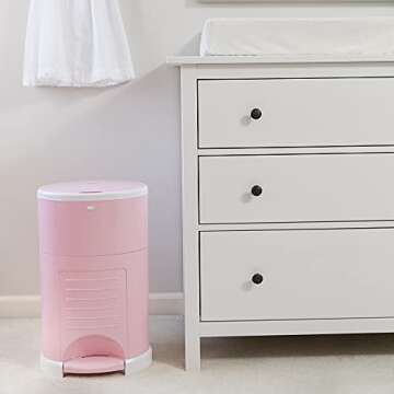 Diaper Dekor Plus Hands-Free Diaper Pail | Soft Pink | Easiest to Use | Just Step – Drop – Done ...