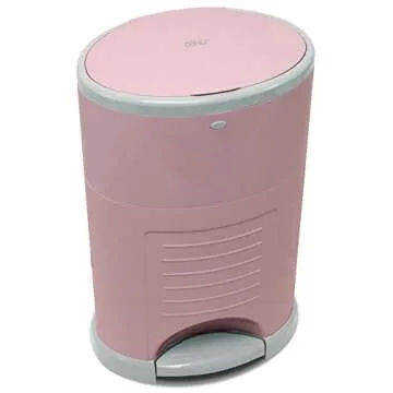 Diaper Dekor Plus Hands-Free Diaper Pail | Soft Pink | Easiest to Use | Just Step – Drop – Done | Doesn’t Absorb Odors | 20 Second Bag Change | Most Economical Refill System |Great for Cloth Diapers