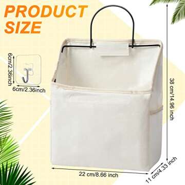 Chumia Wall Hanging Storage Basket Set with Hooks - Stylish Storage