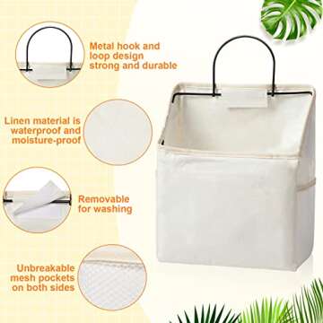 Chumia Wall Hanging Storage Basket Set with Hooks - Stylish Storage