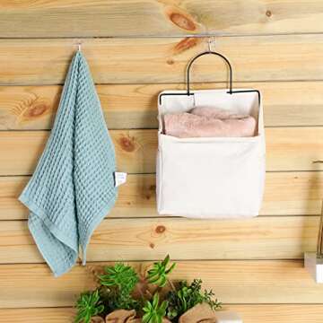 Chumia Wall Hanging Storage Basket Set with Hooks - Stylish Storage