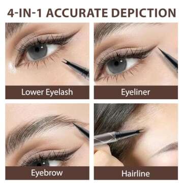 Natural 2-in-1 Eyeliner Eyelash Pencil Set - Waterproof