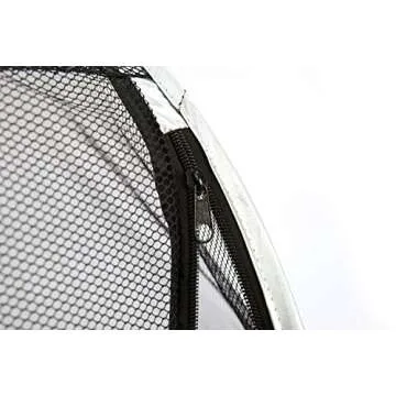 Fooubaby Cat Tent Pop Up Cat House Outside Pet Enclosure Tent Indoor Playpen Portable for Cats Small Dogs in Deck, Yard, Patio, Park, Camping, Travel Outdoor in Summer (Black Net and Silver Edge)