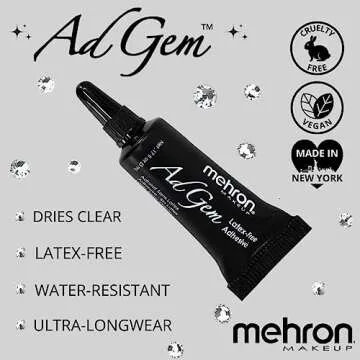 Mehron Makeup AdGem Adhesive | Rhinestone Glue | Latex-Free Eyelash Glue | Body Adhesive .17 fl oz (5 ml)