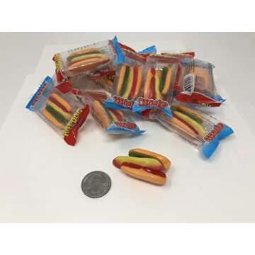 Efrutti Hot Dog Gummy Candy - 2 LB Bulk Bag with 101 Count