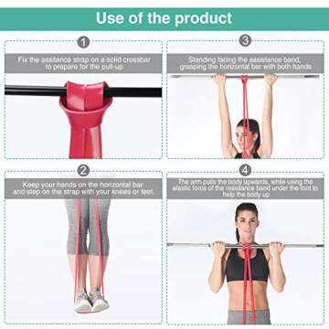 JDDZ SPORTS Pull up Resistance and Assist Bands, Workout Bands | Powerlifting Bands,Mobility Stretch Bands,Exercise Band for Body Fitness Training,Chin Ups, Stretch (Set of 5), #5 Multicolor, MV202