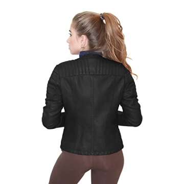 Olivia Miller Women's Faux Leather Biker Jacket 2X