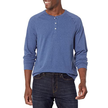 Amazon Essentials Long Sleeve Henley Shirt for Men - Stylish, Versatile, Available in Big & Tall Siz...