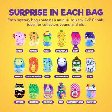 Cats vs Pickles 1pc Mystery Bags Wave 6 inch CvP Chonk Bean Filled Plushies