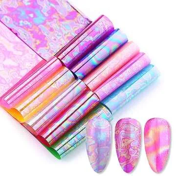JERCLITY Aurora Iridescence Nail Foil Transfer Kit
