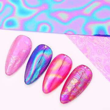 JERCLITY Aurora Iridescence Nail Foil Transfer Kit