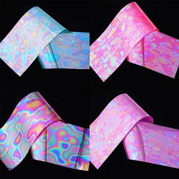 JERCLITY Aurora Iridescence Nail Foil Transfer Kit