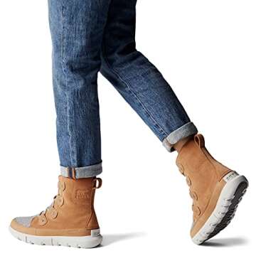 Sorel Women's Explorer II Joan Felt Waterproof Boot - Tawny Buff, Moonstone - Size 7