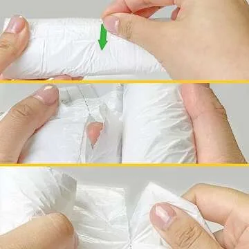 Small Trash Bags 4 Gallon Drawstring, Inwaysin 4 Gallon Trash Bag Extra Strong, Small Garbage Bags for Bathroom Can Bedroom Office Can, Unscented, Quick Cinch,15-18L, White, 54Count