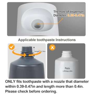 iHave Automatic Toothpaste Dispenser - Smart Bathroom Accessories with Dual-Position Technology and Sturdy Adhesive Strip, Stylish Bathroom Decor and Accessories