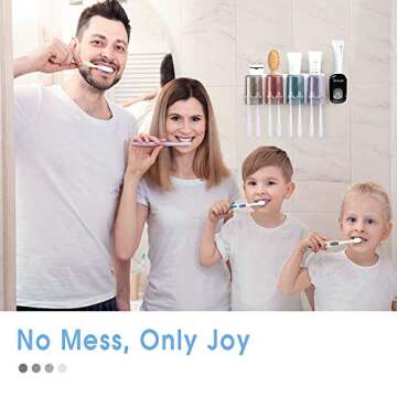 iHave Automatic Toothpaste Dispenser - Smart Bathroom Accessories with Dual-Position Technology and Sturdy Adhesive Strip, Stylish Bathroom Decor and Accessories