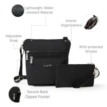 Baggallini Women's RFID Crossbody Bag - Lightweight & Stylish