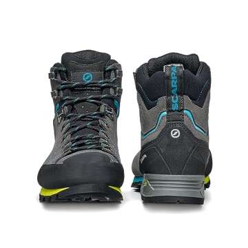 SCARPA Women's Zodiac Plus GTX Waterproof Gore-Tex Boots for Backpacking and Hiking - Shark/Maldive - 8-8.5