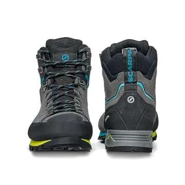 SCARPA Women's Zodiac Plus GTX Waterproof Gore-Tex Boots for Backpacking and Hiking - Shark/Maldive - 8-8.5