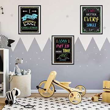 14 Motivational Posters for Classroom What is Your Mindset Bulletin Board Decoration, Inspirational Sign Positive Quote Wall Art I Can for Office Teachers Students School Classroom Decorations