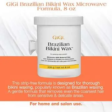 GiGi Brazilian Bikini Wax Microwave Formula, Painless, Residue-Free Hard Wax for Coarse Hair, Perfec...