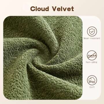 XIZZI Modular Sectional Sofa, L-Shape Upholstered Cloud Couch, Modern Minimalist Couches for Living Room, Free Combination Deep Seat Corner Couch (Green, Sherpa/Left Facing Chaise)