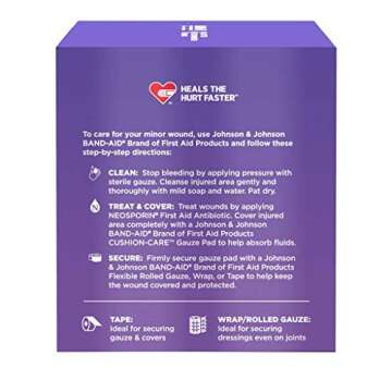 Johnson & Johnson Red Cross Gauze Pads, 4 Inch x 4 Inch, 25 Count (Pack of 3)