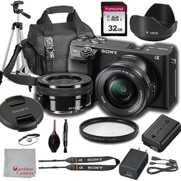 Sony Alpha a6400 Mirrorless Camera with 16-50mm Lens & Accessories Bundle