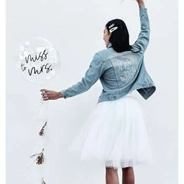 ModParty Bride Jean Jacket for Wedding Mrs Denim Jacket Honeymoon Gift