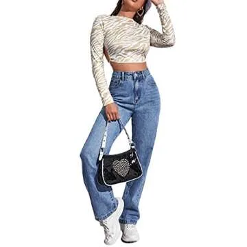 Remidoo Women's Sexy Backless Mock Neck Long Sleeve Crop Top T-Shirt Light Khaki X-Small