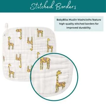 Organic Muslin Baby Washcloths - Gentle and Reusable Wipes