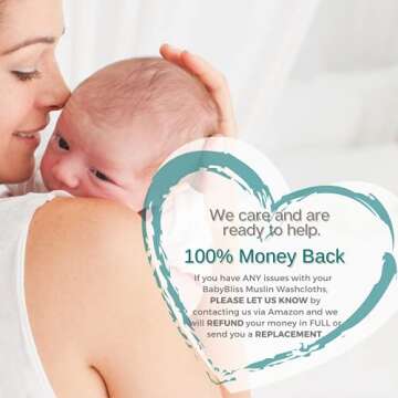 Organic Muslin Baby Washcloths - Gentle and Reusable Wipes